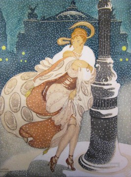 パリ・オペラ座の雪の夜 ゲルダ・ヴェゲナー Oil Paintings